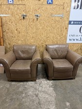 Brown Leather Armchair X2