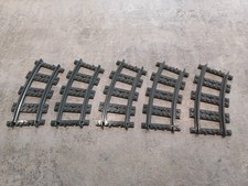 Lego 9V Train Track, 5 x  curved pieces 