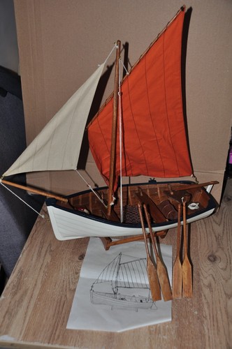 Wooden model fishing boat - wooden,