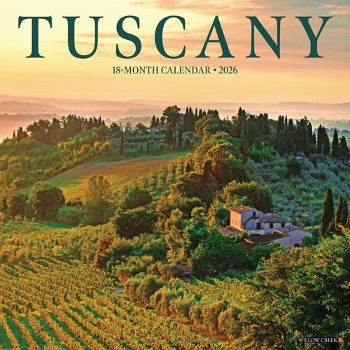 Tuscany 2026 wall calendar - calendar, by