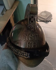British Brass Collectible Antique Fire Bridge Fireman Helmet Men's Vintage Gift