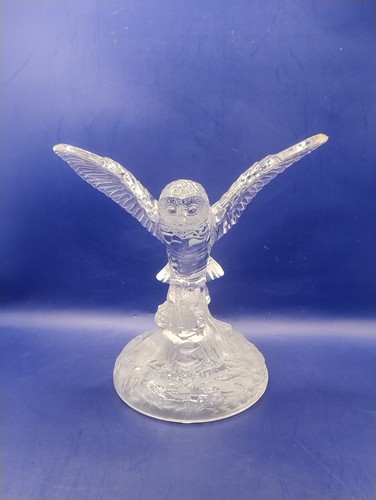 Pressed glass owl - pressed, or