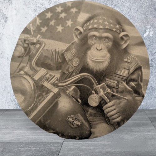 Slate coaster chimp on - slate,