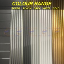 235 x 233cm 3D Fluted Wood Wall Panel Decorative Board for Living Room 4 Colours