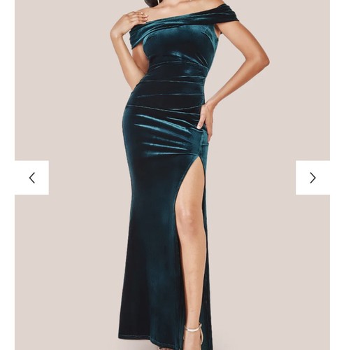 Goddiva bardot emerald green - emerald,