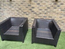 Rattan style garden chairs