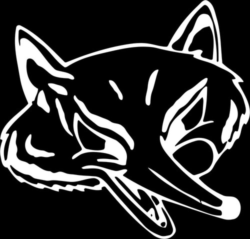Fox mascot color window - fox,