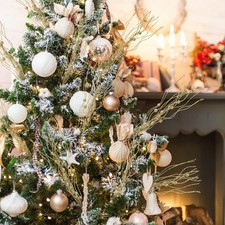 Silver Tinsel Curly Christmas