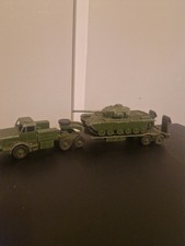 Dinky Supertoys 660 Tank Transporter with Dinky Supertoys 651 Centurion tank