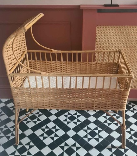 Wicker cot crib - wicker, style