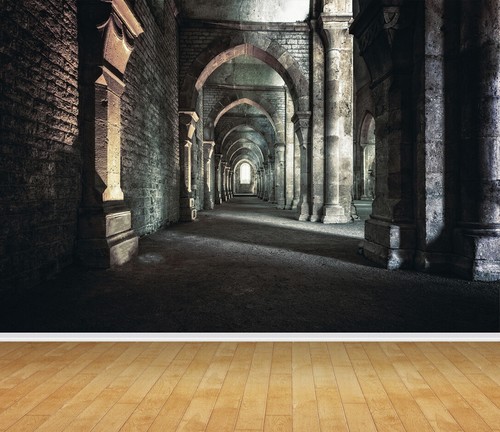 Medieval stone walls arch - walls,