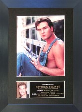 #4 PATRICK SWAYZE Signed Mounted Reproduction Autograph Photo Prints A4