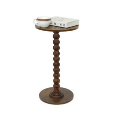 Round Side Table, Small Drink Table for Small Spaces, Modern Accent Nightstand