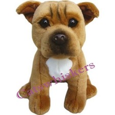 Red Staffordshire Bull Terrier  Plush Soft Toy  by Faithful Friends Staffy 24cmH