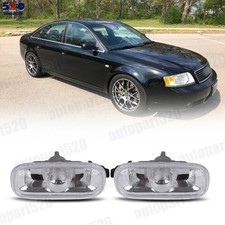 For Audi A4 S4 A6 S6 Side Indicator Clear Glass Indicator Fender 8E0949127 2PC