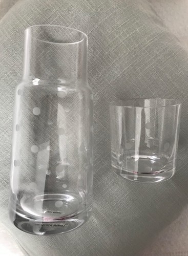 Water carafe glass polka - water,