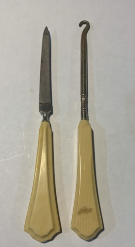 Antique ivory pyralin - antique, “du
