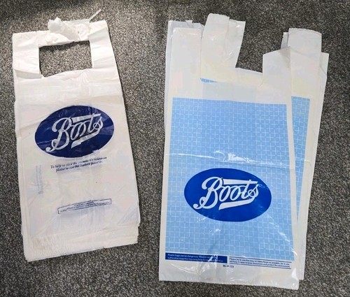 Vintage boots plastic carrier - plastic,