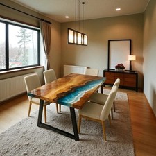 Ocean Wave Resin Dining Table