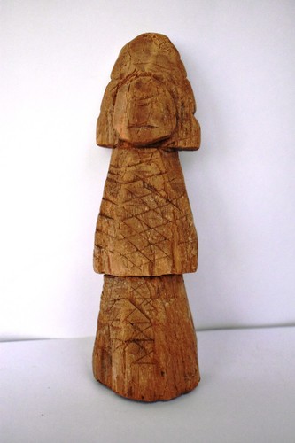 Antique wooden doll - antique, figurine