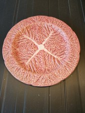 Pink Bordello Pinheiro Cabbage Ware Plate Portugal Majolica