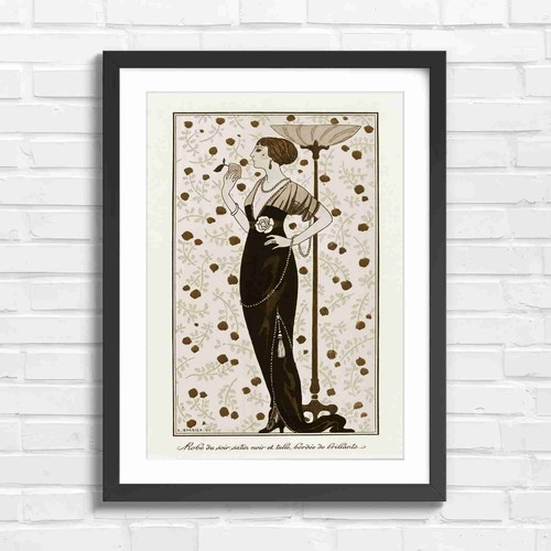 Vintage art deco fashion lady - vintage,