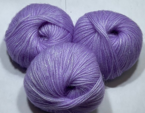 Lilac glitter mohair - mohair, 3