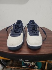 Size 10 - Puma California Casual White/Blue Peacoat