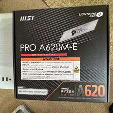 MSI PRO A620M-E, AMD A620, Socket AM5, DDR5 motherboard & cooler