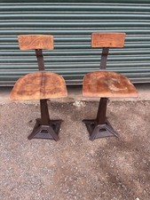 Antique Singer Sewing machinist industrial chair Cast Iron