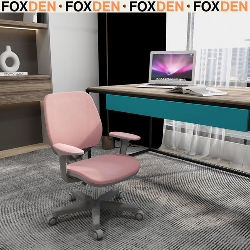 Pink office chair mesh swivel - office,