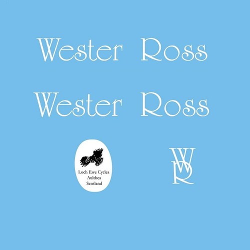 Wester ross bicycle decals - wester,