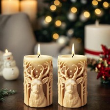 Merry Christmas Candle Silicone Mold Soap Mold  Desk Decoration