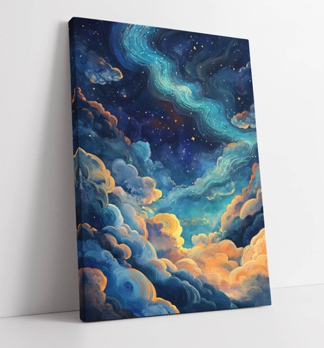 Starry cloudy blue - cloudy, sky