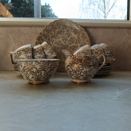 Crown regent bone china gold - bone,