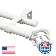 KAMANINA Double Curtain Rod 48
