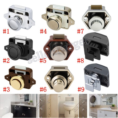 Push button catch lock - push,