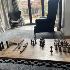 Industrial Textile Bobbins Reels Vintage Wooden, Bobbin/Reels As Seen In Photo