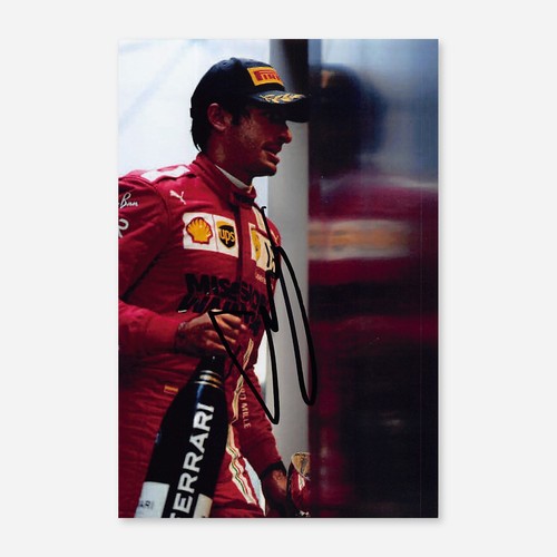 Carlos sainz signed ferrari - signed,