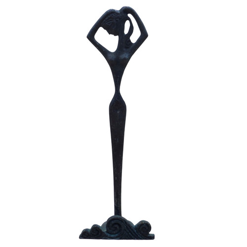 Patinated metal sculpture - patinated,