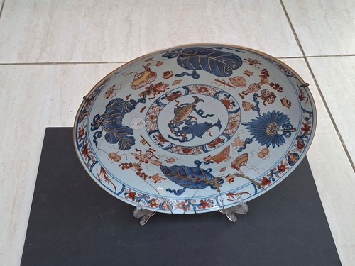 Chinese imari dish 18th - imari, dish.
