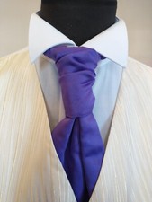 PURPLE Self Tie Cravat Sets - Ex Hirewear in VGC - Weddings, Formal