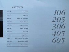 1995 Peugeot Brochure. 106.205.309.405.605.GTi.CTi.CJ.Mi16.XSi.D Turbo.SRI.GR.GL