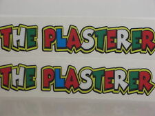 VALENTINO ROSSI "THE DOCTOR" STYLE - THE PLASTERER X 2 STICKERS 12cm x 2cm
