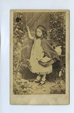 Little Red Riding Hood & Basket c1860 CdV Photo