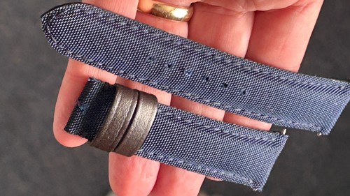 Bremont 20mm blue leather - blue, &