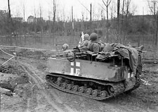 WW2 WWII Photo World War Two /  US Army Medics M29 Weasel Germany February 1945