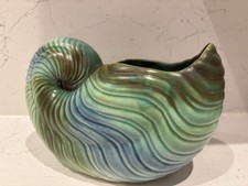 Shorter and Sons medium  Art Deco Nautilus Shell Ware Vase Green, Post 1933