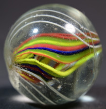 Divided Core German Handmade Antique Marble Stunning Contrast Stripes 22.3mm 7/8