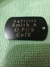 UK Army Dog Tags. Personalised